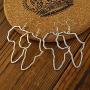 Map of Africa Earrings for Women Girl Ethiopian Nigeria Gold Color Jewelry African Maps Gifts