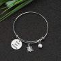 CYTING Turtle Bracelet Slow and Steady Sea Turtle Expandable Wire Bangle Bracelet Beach Jewelry for Turtle Lover Gift