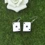 BAUNA Casino Charm Earrings Poker Dangle Hook Earring Ace Spade Gambling Casino Party Gift for Poker Lovers