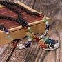 Bivei 108 Mala Beads Bracelet - 7 Chakra Tree of Life Real Healing Gemstone Yoga Meditation Mala Prayer Bead Necklace