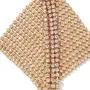 Solememo Gold Tone Elegant Geometric Long Tiered Chandelier Dangle Earrings with Faux Pear Gold DIsc Mesh Metal Crystals Tassel Statement Drop Earrings for Women Teen Girls (Gold Mesh)