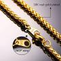 U7 Rope/Wheat Chain Necklace, 18k Real Gold Plated Strong Link with Lobster Claw Clasp, Color Silver/Black/Gold, Width 1.5/3/6/9MM,Length 18-30 Inch Replacement Chains for Pendant,Gift Packed