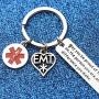 BAUNA EMT Gift EMT Emergency Medical Technician Keychain You Make a Difference Appreciation Gifts for Emt Student Paramedic Emergency Responder Jewelry