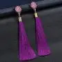 Zealmer Rose Flower Long Thread Tassel Drop Earrings for Women Zealmer Rose Flower Long Thread Tassel Drop Earrings for Women
