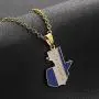 Stainless Steel Guatemala Map Pendant Necklace for Women/Men Map of Guatemala Dripping Oil Charm Jewelry