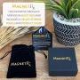 MagnetRX® Titanium Magnetic Therapy Necklace - Natural Pain Relief for Neck Arthritis, Back, Shoulder Pain, Headache and Migraine Relief Magnetic Necklace (Silver, 21.5 Inches)