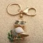 BEKECH Cute Owl on Leaves Charm Crystal Rhinestone Owl Charm Key Chain for Women Girl Handbag Accessories Purse Charm Pendant3 BEKECH Cute Owl on Leaves Charm Crystal Rhinestone Owl Charm Key Chain for Women Girl Handbag Accessories Purse Charm Pendant3