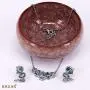 Real 925 Sterling Silver with Natural Sky Blue Tear-Drop Topaz Necklace & Earrings Set