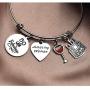 LParkin Fifty and Fabulous 50th Birthday Gift for Women Jewelry Fifty Birthday Bangle Bracelet Amazing Women