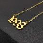 Stainless Steel Birth Year Necklace,Gold Birthday Necklace Number Necklace Jewelry for Women Teen Girls Birthday Gifts