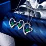 EleQueen 925 Sterling Silver Heart Jewelry Set for Women CZ Forever Love Heart Pendant Necklace Stud Earrings, Rolo Chain 20