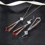 ATTA GEMS Statement Jewelry Set for Women / 925 Sterling Silver Long Diaspore Dangle Earrings and Pendant Necklace Set for Bridesmaids Brides