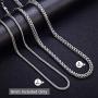 Jewelry Kingdom 1 Chain Necklace for Men and Women 3MM 6MM Polish Stainless Steel Wheat Curb Link Foxtail Chain for Pendants 20inches 24inches
