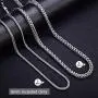 Jewelry Kingdom 1 Chain Necklace for Men and Women 3MM 6MM Polish Stainless Steel Wheat Curb Link Foxtail Chain for Pendants 20inches 24inches
