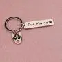 BEKECH Dog Mom Gift Fur Mama Keychain Paw Print Dog Lover Jewelry Dog Person Gift Mom of Dogs Gift