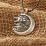 HAQUIL Viking Jewelry Wolf and Raven Pendant Leather Cord Necklace for Men and Women, 19.7'' HAQUIL Viking Jewelry Wolf and Raven Pendant Leather Cord Necklace for Men and Women, 19.7''