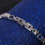 Pongnas Ms. Hollow Love Heart Titanium Magnetic Magnetic Bracelet Adjustable