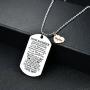 To My daughter from mom I Want You To Believe Love Mom Dog Tag Military Air Force Navy Coast Guard Necklace Ball Chain Gift for Best daughter Birthday and Graduation