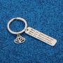 WUSUANED Buddhist Inspirational Quote Keychain What You Think You Become Buddha Jewelry Inspirational Gift