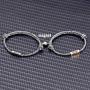 Personalized Magnetic Couple Bracelets,Braided Bracelet with Magnetic Charm for Couple Gift Jewelry 2pcs