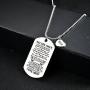 To My Son from MOM I Want You To Believe Love Mom Dog Tag Military Air Force Navy Coast Guard Necklace Ball Chain Gift for Best Son Birthday and Graduation