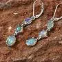 Shop LC 925 Sterling Silver Platinum Plated Oval Opal Bridal Wedding Dangle Earrings Prom Jewelry for Women Mothers Day Gifts 45mm