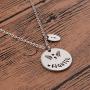 ZUOBAO Hand Stamped Disc Fighter Warrior Semicolon Necklace