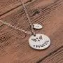 ZUOBAO Hand Stamped Disc Fighter Warrior Semicolon Necklace ZUOBAO Hand Stamped Disc Fighter Warrior Semicolon Necklace