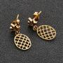SKQIR Pineapple Necklace,Womens Tiny Handmade Stainless Steel Pineapple Jewelry Sets(Earrings+Bracelets+Necklaces Jewelry Set)
