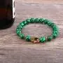 N-A Men Bracelets Natural Polished 8 mm Stone Beads Bracelet Hamsa Fatima Hand Evil Eye Amulet Bangle Women Lucky Jewelry
