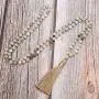 OAIITE 108 Natural Stone Beads Handmade Charm Personalized Stylish Beaded Tassel Necklace (B) OAIITE 108 Natural Stone Beads Handmade Charm Personalized Stylish Beaded Tassel Necklace (B)