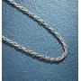 FANCIME White Gold Plated Solid 925 Sterling Silver 3MM Cuban Curb Link Rope Chain Necklace for Men Boys, 20''
