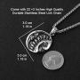 HZMAN Sun Moon Face Pendant Necklace, Fine Stainless Steel Jewelry