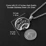 HZMAN Sun Moon Face Pendant Necklace, Fine Stainless Steel Jewelry
