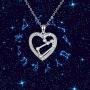 YFN Sterling Silver 12 Zodiac Constellation Necklace Heart Pendant for Women Jewelry Gifts