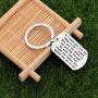 Zuo Bao Inspriational Gifts Graduation Keychain Dog Tag Keychain Gift to Son and Daughter If I Could Give You One Thing in Life