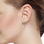 Gem Stone King Gorgeous Small Cross Dangle Earrings