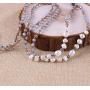 KELITCH New Women Tassel Pearl Necklace Crystal Beads Necklace Bib Shining Y-Shape Necklace 2020