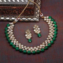 Aheli Stylish Bollywood Wedding Party Wear Necklace Earring Set Indian Ethnic Traditional Jewelry for Women