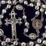elegantmedical HANDMADE SILVER ROSE BEADS CATHOLIC Saint St Benedict ROSARY BLACK CROSS NECKLACE & NICE METAL JEWELLERY BOX elegantmedical HANDMADE SILVER ROSE BEADS CATHOLIC Saint St Benedict ROSARY BLACK CROSS NECKLACE & NICE METAL JEWELLERY BOX
