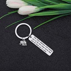 CYTING Memory Elephant Keychain Elephant Jewelry Strength Gift for Elephant Lovers This Little Elephant Will Remind You of The Fun Times Weve Had and All Those Yet to Come