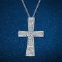 S925 Sterling Silver Cross Pendant Necklace for Women Men