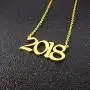 Stainless Steel Birth Year Necklace,Gold Birthday Necklace Number Necklace Jewelry for Women Teen Girls Birthday Gifts