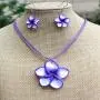 Plumeria Hawaii Flower Polymer Clay Earrings Pendant Necklace Jewelry Sets 18Colors Plumeria Hawaii Flower Polymer Clay Earrings Pendant Necklace Jewelry Sets 18Colors