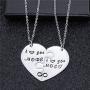 Couple Necklace Gifts - Valentines Day Gifts for Couple Boyfriend and Girlfriend, I Love You More Most Matching Heart Pendant Necklace for Him and Her, His and Her Gifts for Birthday