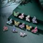 Hipunk 925 Sterling Silver Birthstone Butterfly Jewelry Women Crystal Animal Cute Butterflies Birthday Necklace/Earring/Ring/Bracelet Sets Birth Stone Statement Anniversary Jewellery