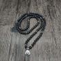 Self-Discovery 108 Bead Mala Bracelet with Lotus Charm and 6mm Small Stone Beads