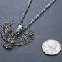 Aoiy Mens Stainless Steel Large Eagle Biker Pendant Necklace, 24'' Link Chain, aap131 Aoiy Mens Stainless Steel Large Eagle Biker Pendant Necklace, 24'' Link Chain, aap131
