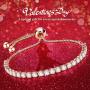 J.Fée Sterling Silver Bracelet, S925 Tennis Bracelet Sparkling 5A Cubic Zirconia Adjustable Bracelet for Women Girls to Mother Day, Exquisite Box