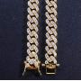 Bling Iced Out Diamond Cuban Link Chain Hip Hop Silver Gold Chunky Chains and Bracelets for Men Women 16 18 20 24 / 7 8 9 Inches